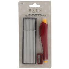 Bohin Mechanical Chalk Pencil Refill 6/Pkg-White